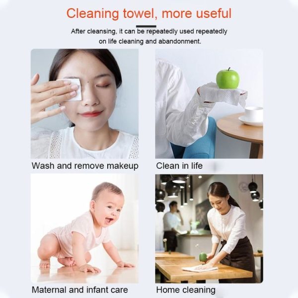 Disposable Facial Towels Thickened Pearl Pattern Wet Dry Dual Use, Specification: 60pcs / Pack - Image 5