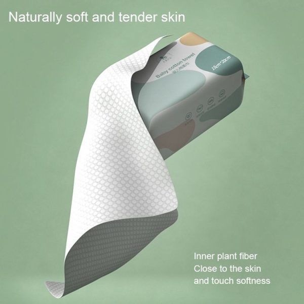 Baby Cotton Soft Towel Wet & Dry Dual Use Disposable Face Towel, Specification: 100pcs / Pack - Image 7