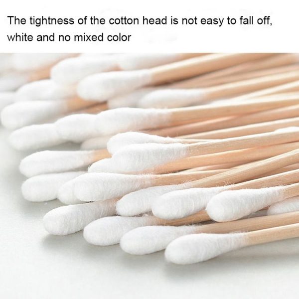 Dual Head Bamboo Stick Cotton Swabs Disposable Cosmetic Cotton Swabs, Specification: 200pcs / Box - Image 2