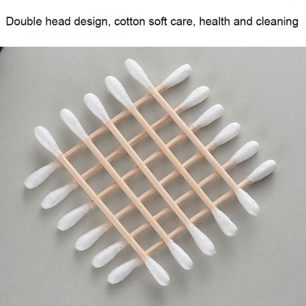 Dual Head Bamboo Stick Cotton Swabs Disposable Cosmetic Cotton Swabs, Specification: 200pcs / Box - Image 3
