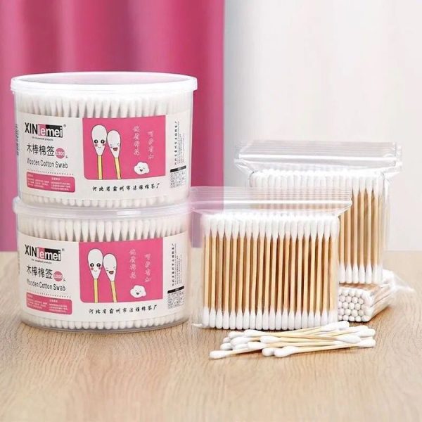 Dual Head Bamboo Stick Cotton Swabs Disposable Cosmetic Cotton Swabs, Specification: 200pcs / Box - Image 6