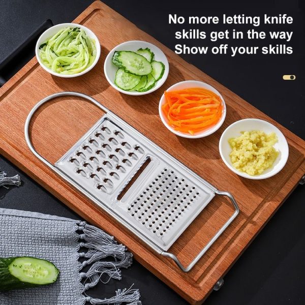 Kitchen Stainless Steel Vegetables Cutter Potato Grater (5# Curved) - Image 5