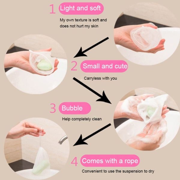 Facial Wash Foaming Net Small Foam Net Soap Foaming Net - Image 7
