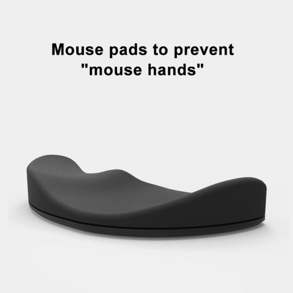 Silicone Wrist Support Mouse Pad Mobile Palm Rest Office Hand Rest, Spec: Black Left Hand - Image 4