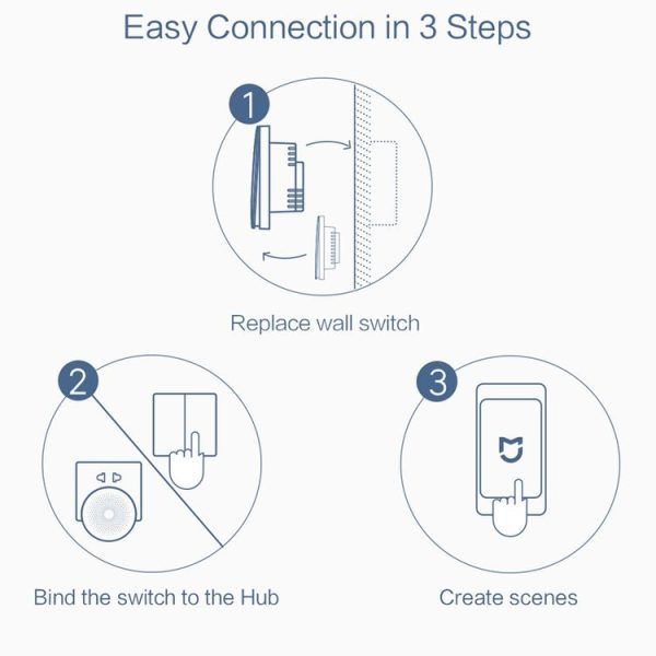 Original Xiaomi Youpin Aqara Smart Wall Switch D1, Zero FireWire Three Button Version - Image 13