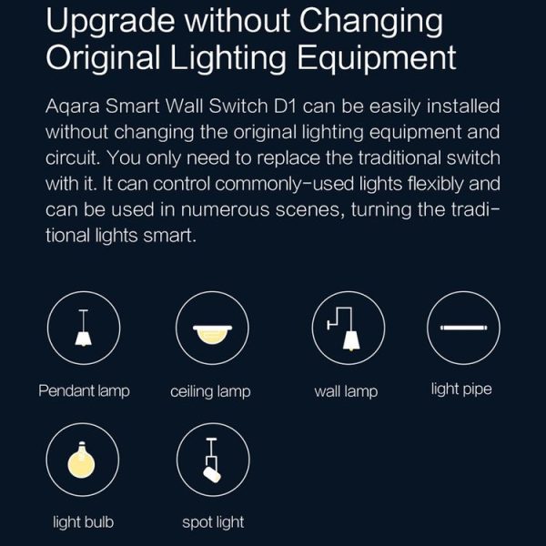Original Xiaomi Youpin Aqara Smart Wall Switch D1, Zero FireWire Three Button Version - Image 4