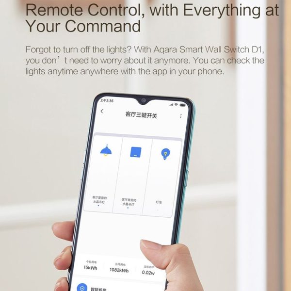 Original Xiaomi Youpin Aqara Smart Wall Switch D1, Zero FireWire Three Button Version - Image 6