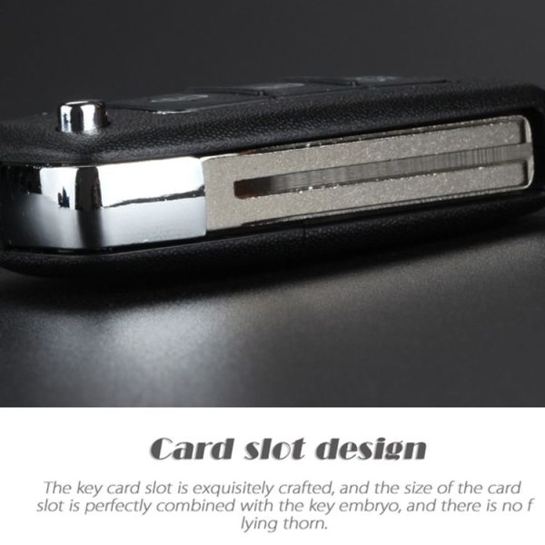 Hyundai 3-button Folding Car Key Shell with Silver Metal Edge - Image 5
