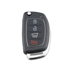 4-button Folding Car Key Shell with Metal Edge Solaris ix35 ix4 Santa For Hyundai Sonata 2014-2017 / Tucson 2016-2019 / Santa Fe 2013-2016