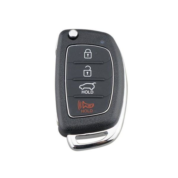 4-button Folding Car Key Shell with Metal Edge Solaris ix35 ix4 Santa For Hyundai Sonata 2014-2017 / Tucson 2016-2019 / Santa Fe 2013-2016