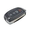 4-button Folding Car Key Shell with Metal Edge Solaris ix35 ix4 Santa For Hyundai Sonata 2014-2017 / Tucson 2016-2019 / Santa Fe 2013-2016 - Image 2