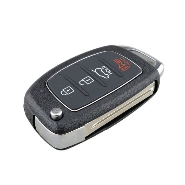 4-button Folding Car Key Shell with Metal Edge Solaris ix35 ix4 Santa For Hyundai Sonata 2014-2017 / Tucson 2016-2019 / Santa Fe 2013-2016 - Image 2