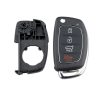 4-button Folding Car Key Shell with Metal Edge Solaris ix35 ix4 Santa For Hyundai Sonata 2014-2017 / Tucson 2016-2019 / Santa Fe 2013-2016 - Image 5