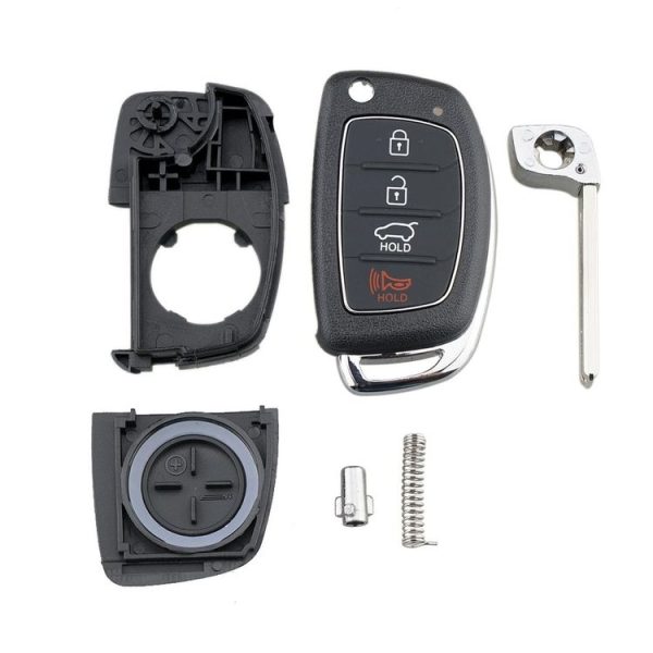 4-button Folding Car Key Shell with Metal Edge Solaris ix35 ix4 Santa For Hyundai Sonata 2014-2017 / Tucson 2016-2019 / Santa Fe 2013-2016 - Image 7