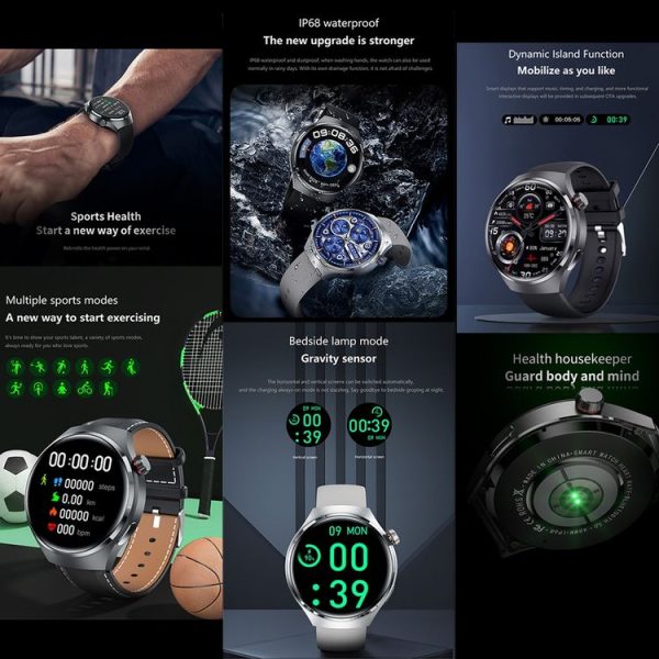 GT4 Smart Bracelet 1.53 inch Smart Watch, Support Bluetooth Call / NFC / Heart Rate (Black) - Image 7