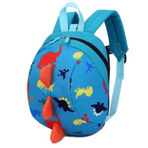 Children Dinosaur Cartoon Anti-Lost Backpack (Blue)