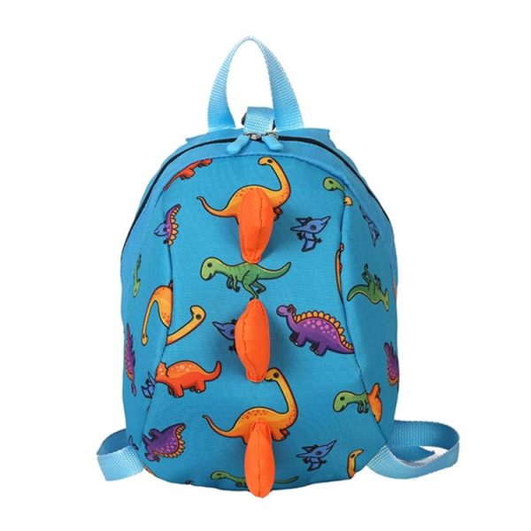 Children Dinosaur Cartoon Anti-Lost Backpack (Blue) - Image 2
