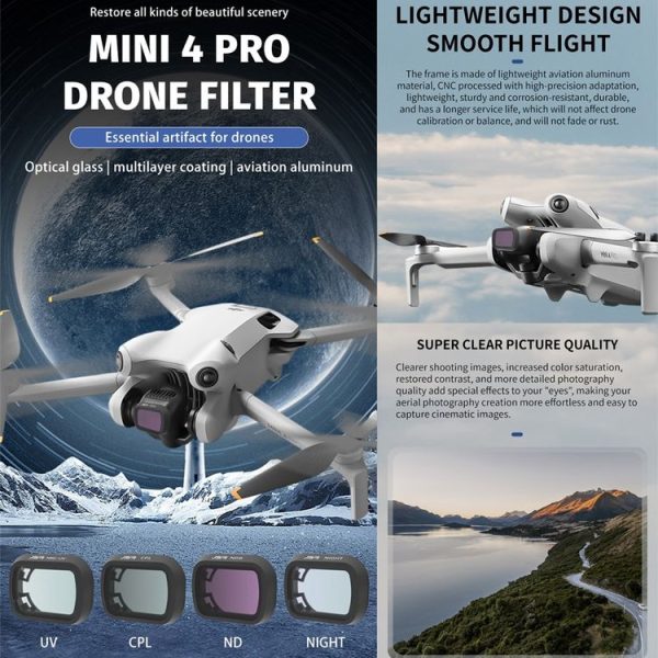 DJI Mini 4 Pro JSR KB Series Drone Camera Lens Filter, Filter: MRC UV - Image 2