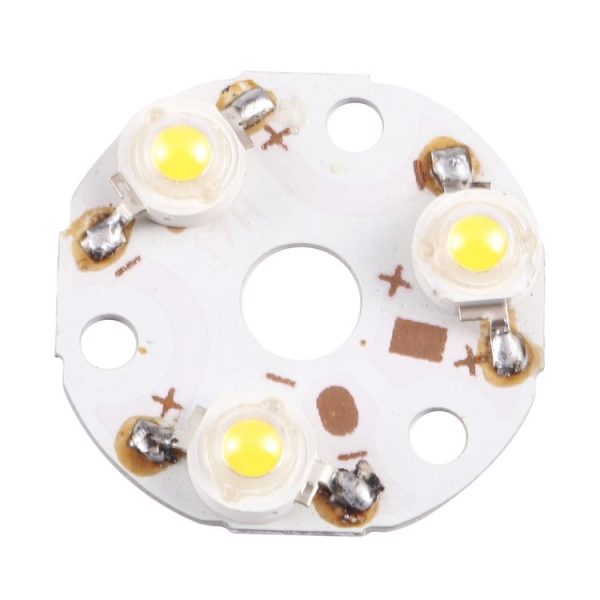 3W 3 LEDs Module Lamp Ceiling Lighting Source 32mm, DC9V (Warm White Light) - Image 2