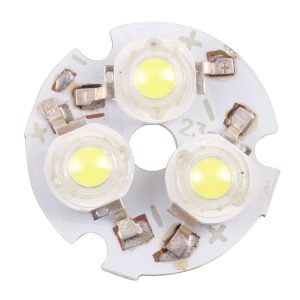 3W 3 LEDs Module Lamp Ceiling Lighting Source 23mm, DC9V (White Light)