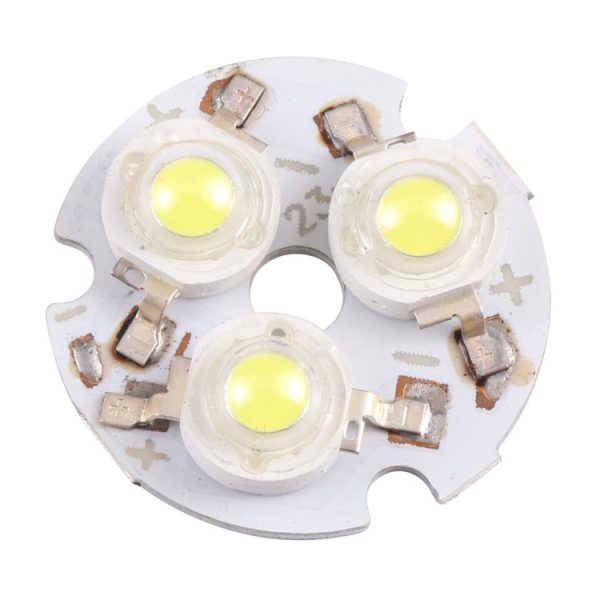 3W 3 LEDs Module Lamp Ceiling Lighting Source 23mm, DC9V (White Light) - Image 2