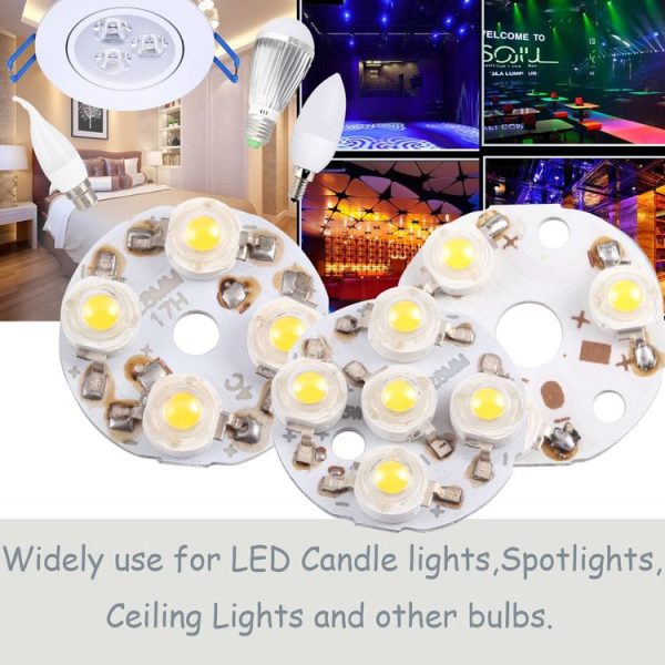 3W 3 LEDs Module Lamp Ceiling Lighting Source 23mm, DC9V (White Light) - Image 4