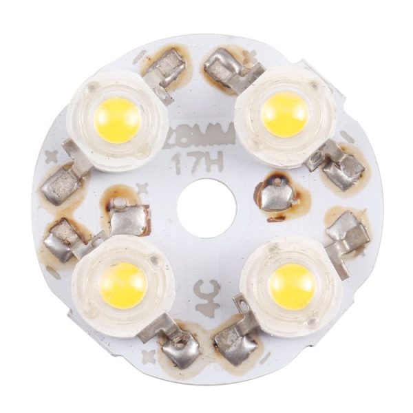 4W 4 LEDs Module Lamp Ceiling Lighting Source 28mm, DC12V (Warm White Light)