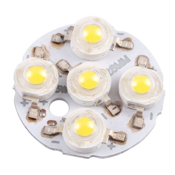 5W 5 LEDs Module Lamp Ceiling Lighting Source 28mm, DC15V (Warm White Light) - Image 2