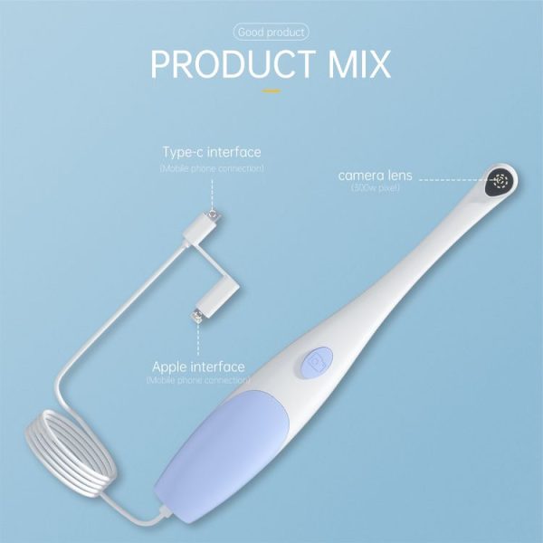 AN109 8LEDs 3.0MP 2 in 1 Visible Oral Endoscope (Purple) - Image 3