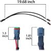 2pcs IP67 Waterproof DT Female Connector Socket Adapter, Style: 2 in 1 - Image 3