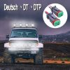 2pcs IP67 Waterproof DT Female Connector Socket Adapter, Style: 2 in 1 - Image 5