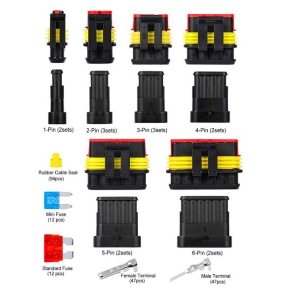 240pcs Car Waterproof Connector Set with Fuse Blade - Image 5