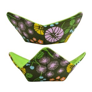 Microwave Heating Anti-scalding Cotton Dish Rack (Fluorescent Green)