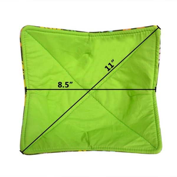 Microwave Heating Anti-scalding Cotton Dish Rack (Fluorescent Green) - Image 2