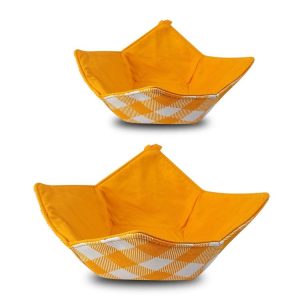 Microwave Oven Anti-scalding Multifunctional Bowl Mat Washable (Orange)