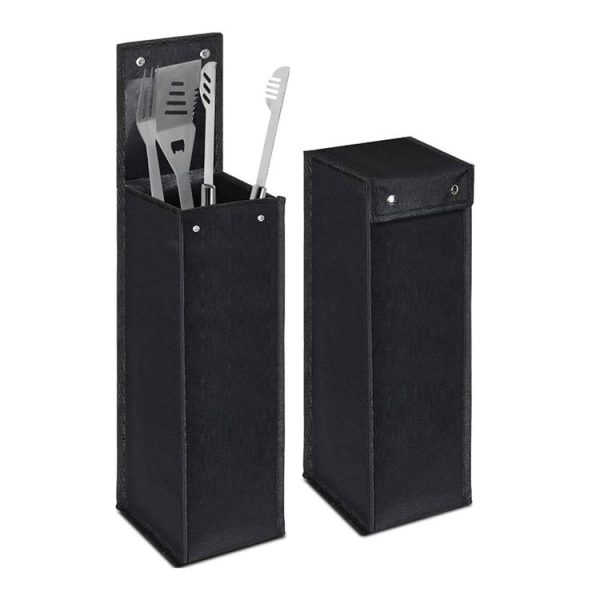 Hardware Tools Barbecue Utensils Oxford Cloth Folding Storage Bag (Black)