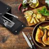 Hardware Tools Barbecue Utensils Oxford Cloth Folding Storage Bag (Black) - Image 4