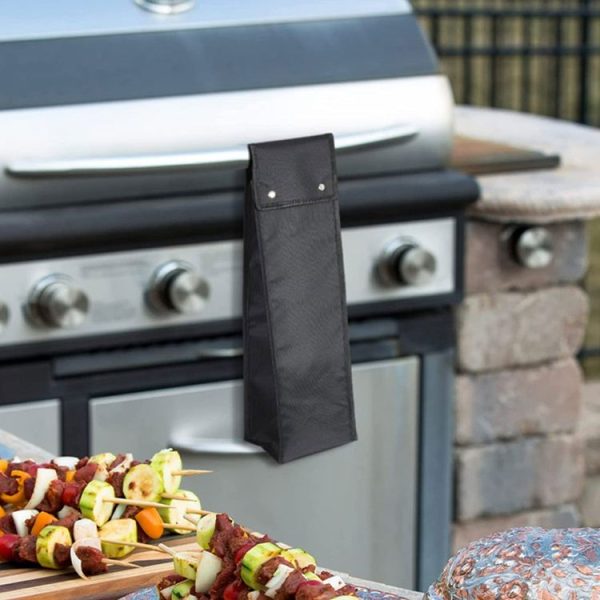Hardware Tools Barbecue Utensils Oxford Cloth Folding Storage Bag (Black) - Image 6