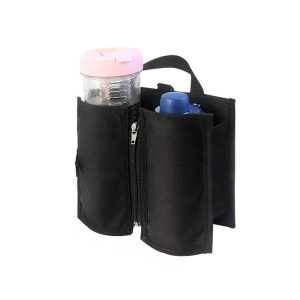 Travel Suitcase Portable Folding Storage Portable Cup Holder (Black)