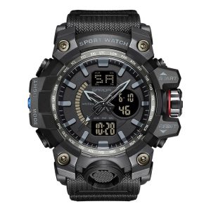 SANDA 3132 Men Multifunctional Waterproof Luminous Sports Watch (Black)