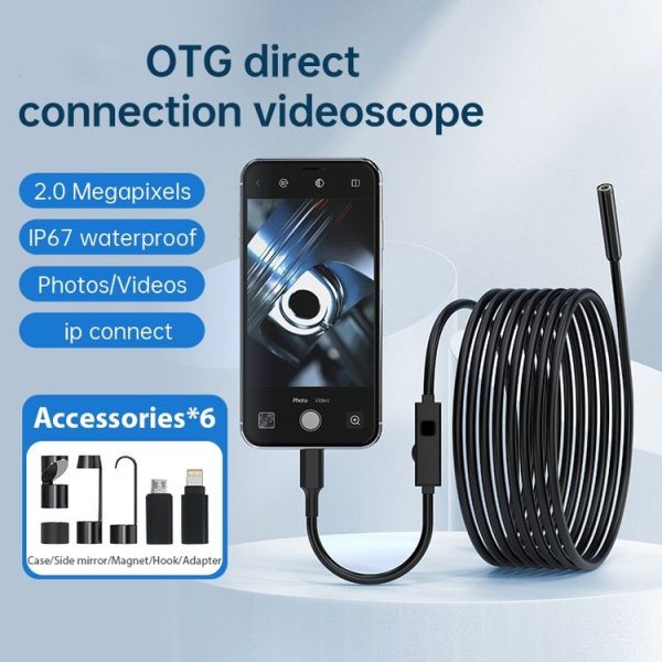 YP105 8mm Lenses 2MP HD Industry Endoscope Support Mobile Phone Direct Connection, Length: 5m - Image 2