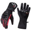 1-Pair MOTOLSG Motorcycle Riding Waterproof Winter Warm Gloves, Size: M (Black Red)