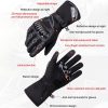 1-Pair MOTOLSG Motorcycle Riding Waterproof Winter Warm Gloves, Size: M (Black Red) - Image 3