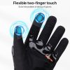 1-Pair MOTOLSG Motorcycle Riding Waterproof Winter Warm Gloves, Size: M (Black Red) - Image 4