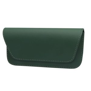 3064 Napa Texture Leather Car Glasses Storage Bag (Olive Green)