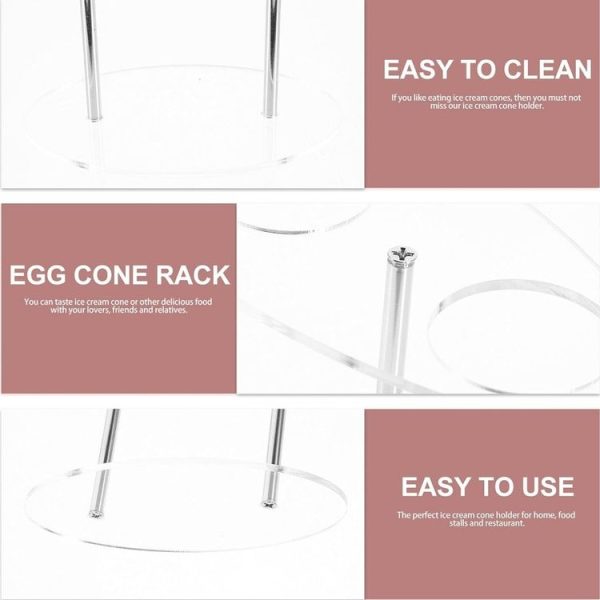 YX035 Acrylic Ice Cream Cone Rack Ice Cream Display Stand (Transparent) - Image 5