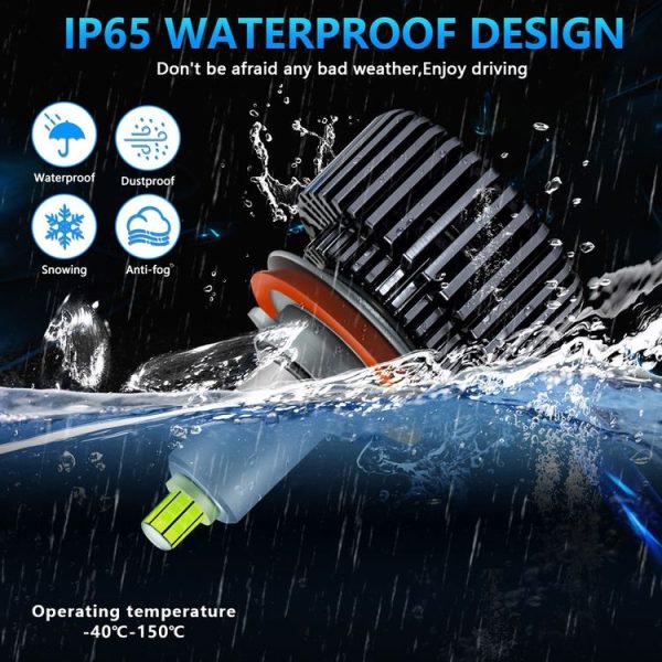 V2 1 Pair H7 35W 6000K 4000LM Car 6 Sides LED Headlight (Cool White) - Image 7