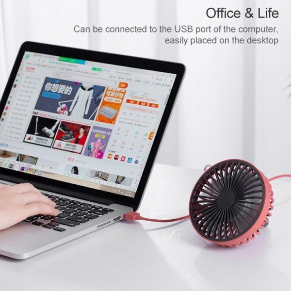F829 Portable Car Air Outlet Electric Cooling Fan with LED Light (Yellow) - Image 14