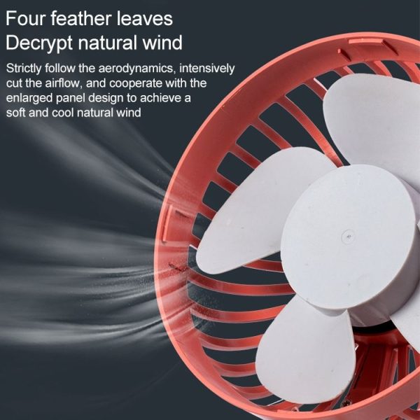 F829 Portable Car Air Outlet Electric Cooling Fan with LED Light (Yellow) - Image 6