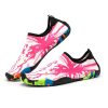 Printed Pattern Non-slip Rubber Thick Bottom Beach Shoes Swimming Shoes Diving Socks for Ladies, A Pair, Size: 35 (Lightning Pink)